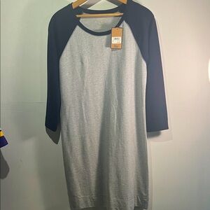 Bass Gray and Black Raglan Tee